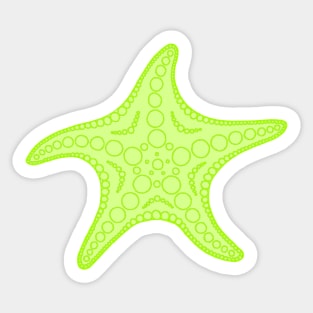 Starfish (green) Sticker